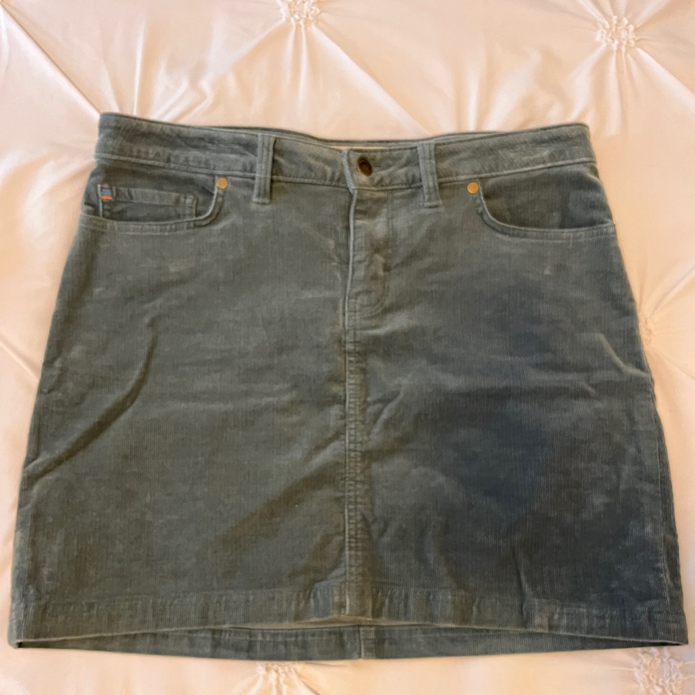 Patagonia teal corduroy skirt